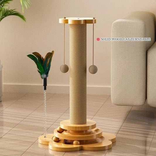 Pet Cat Toy Solid Wood