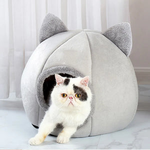 Pet Tent Cave Bed for Cats Small Dogs Self-Warming Cat Tent